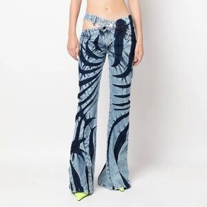 Masha Popova Designer Jeans. Cut-out flared jeans. S size, true to size.